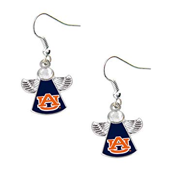 Auburn Tigers NCAA Crystal Angel Wing Dangle logo Earring Set