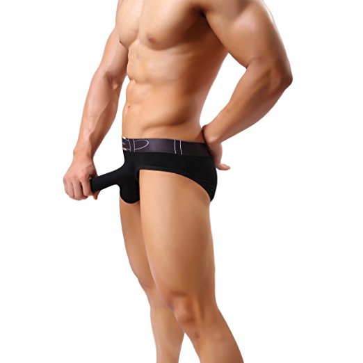 FUA®Men's Sexy Bikini Thong Underwear Smooth Long Bulge Pouch Shorts Boxers Brief