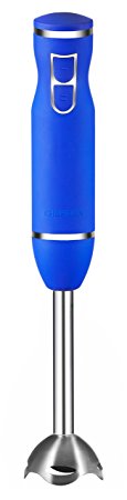 Chefman RJ19-RBR-S-RoyalBlue 300W Soft-Touch Rubberized Ice Crushing Immersion Blender, Royal Blue