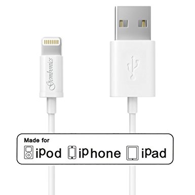 Gembonics 8 Pin Lightning to USB Cable - 3-Feet - White