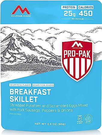 Mountain House Breakfast Skillet Pro-Pak | Freeze Dried Backpacking & Camping Food | One Serving | Gluten-Free