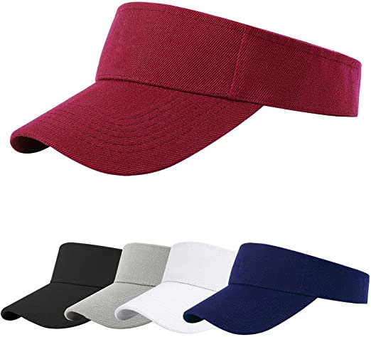 Cooraby Sports Sun Visor Hats Adjustable Sun Visor Caps for Women and Men