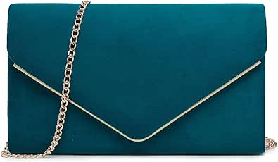 Dasein Women Faux Suede Evening Clutch Bags Formal Party Clutches Wedding Purses Cocktail Prom Clutches