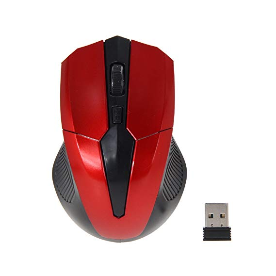 Alloet New 2.4G USB Optical Wireless Mouse 5 Buttons for Computer Laptop Gaming Mice