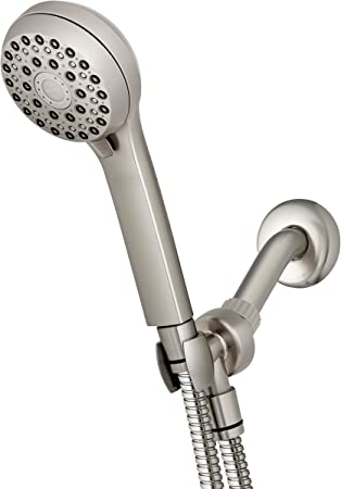 Waterpik High Pressure Hand Held Shower Head With Hose, PowerPulse Massage 6-Mode, Brushed Nickel XAL-649ME