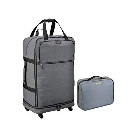 Biaggi Zipsak Micro-Fold Spinner Suitcase - 27-Inch Luggage - As Seen on Shark Tank - Gray