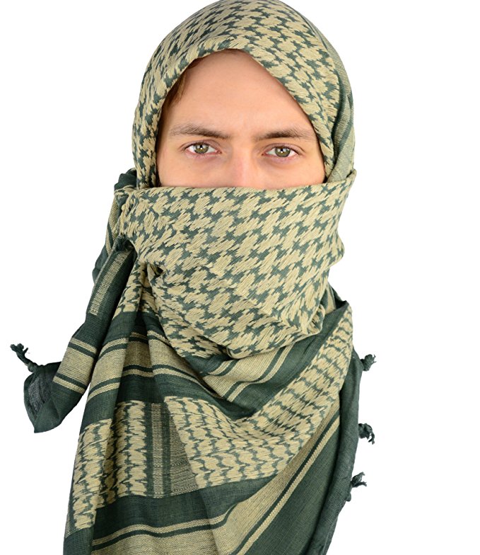 Mato & Hash Military Shemagh Tactical Desert 100% Cotton Keffiyeh Scarf Wrap