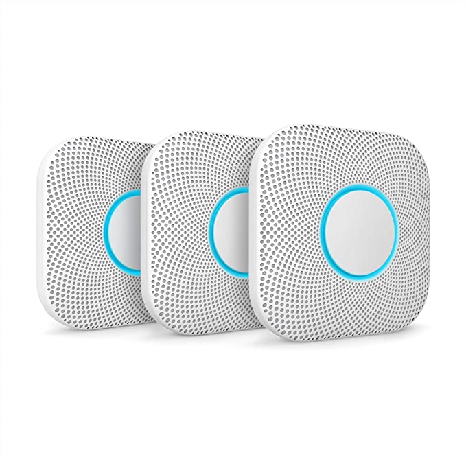 Nest Protect Smoke & Carbon Monoxide Alarm, Battery (2nd Generation), 3 Pack