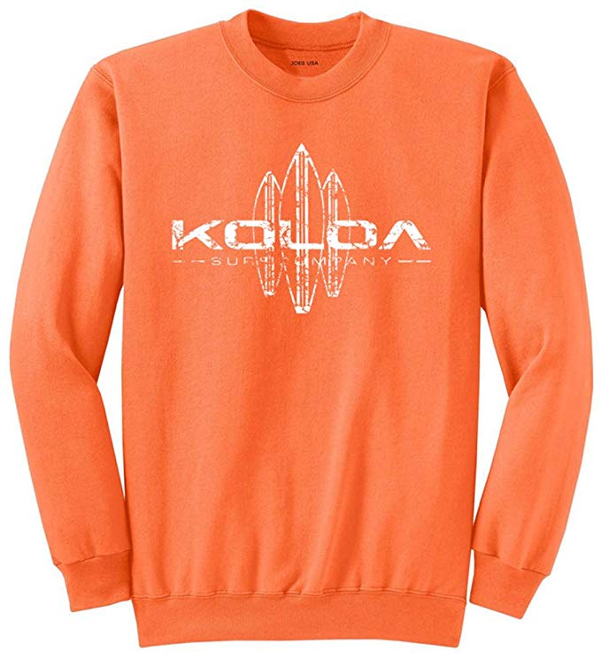 Joe's USA Koloa Surf Co. Vintage Surfboard Sweatshirts in 28 Colors in Sizes S-4XL