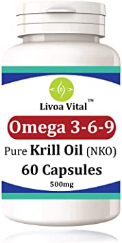 Krill Oil Capsules 500mg 60 Softgels with Antioxidant - Sustainably Fished 1000mg per Serving EPA DHA - Fast and Efficient Absorption with Astaxanthin - for Healthy Heart, Brain and Vision