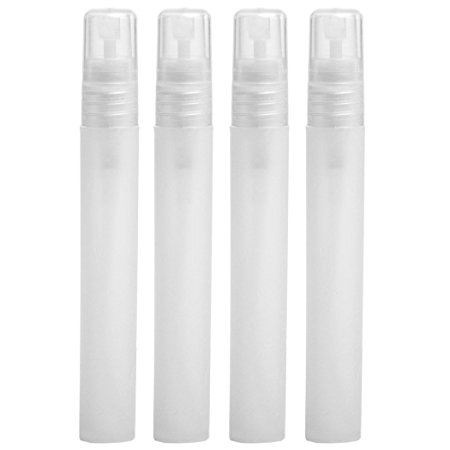 Birch Mini Portable Mist Empty Spray Mister for Personal Beauty Care or Craft 10ml (white 4 pk)