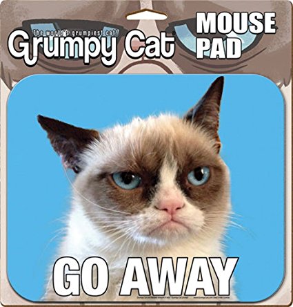 Ata-Boy Grumpy Cat Go Away Mouse Pad