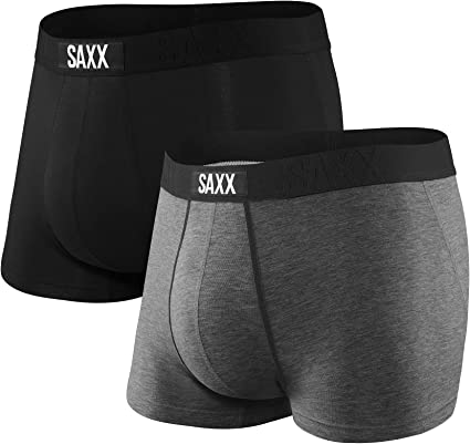 SAXX Men's Underwear – VIBE Super Soft Trunk Briefs with Built-In Pouch Support - Pack of 2, Underwear for Men