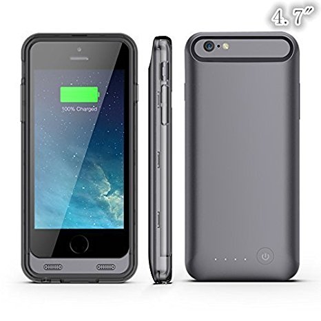 iFans iPhone 6 [Apple MFi Certified] Battery Case, External Removable Rechargeable 3100mAh Backup Battery Charger Protective Hard Case for iPhone 6. BONUS SCREEN PROTECTOR INCLUDED.