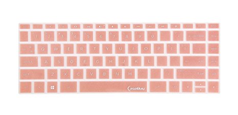 CaseBuy Ultra Thin Silicone Keyboard Cover HP Spectre X360 2-in-1 15.6" 15t 15-AP011DX 15-AP012DX 15-BL012DX 15-BL075nr 15-BL112DX(Released 2017), Rose Gold