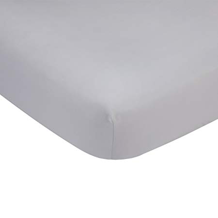 Carter's Solid Grey Cotton Sateen Crib Sheet - 52" x 28"