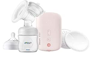 Philips AVENT Single Electric Breast Pump Advanced, with Natural Motion Technology, SCF391/61, Pink