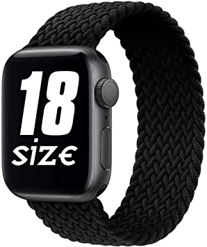 GBPOOT Sport Watch Bands Compatible With Braided Solo Loop Apple Watch Band 38mm 40mm 42mm 44mm,Soft Stretchy Braided Wristband for Iwatch Series 1/2/3/4/5/6/SE