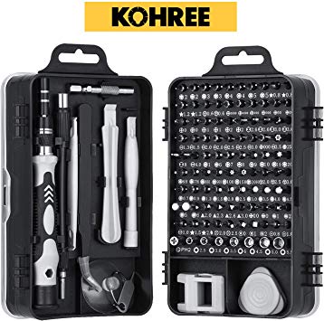 Kohree Precision Screwdriver Set 115 Pieces Magnetic Screwdriver Set Precision Screwdriver Set with 98 Bits and Carry Case Portable Screwdriver Set