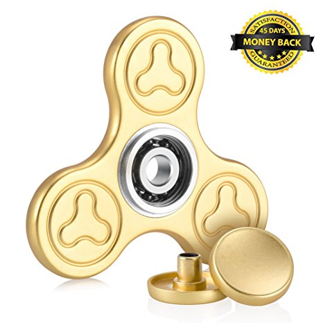 Zeato Zinc-alloy Spinner Fidget Hand Toy Anti-anxiety EDC Focus Toy Ultra Durable High Speed with Hybrid Ceramic Bearing, Stress Reducer Relieves ADHD, Anxiety and Boredom 1-3 Min Spins