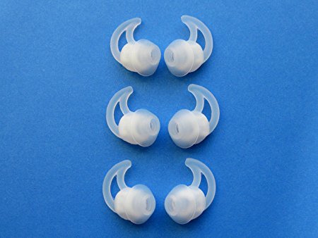 6pcs : 3 Pairs Small (S) Noise Isolation with Extra Layer Comfortable Earbuds Eartips for QuietComfort 20, QuietComfort 20i, QC20 and QC20i In Ear Earphones