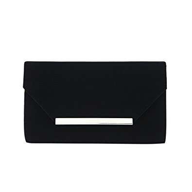 Elegant Solid Color Velvet Clutch Evening Bag Handbag - Diff Colors