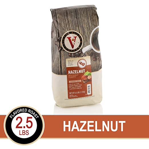 Hazelnut Whole Bean Medium Roast Coffee by Victor Allen's, 2.5 lb bag