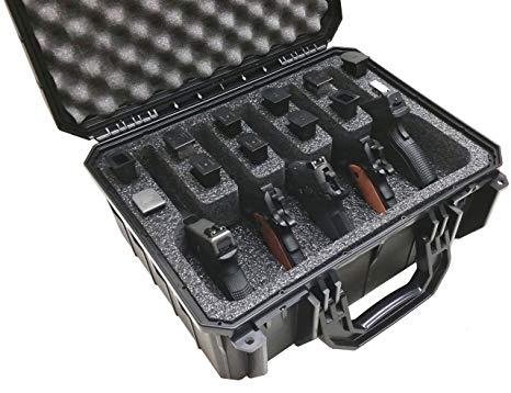 Case Club Waterproof 5 Pistol Case with Silica Gel to Help Prevent Gun Rust