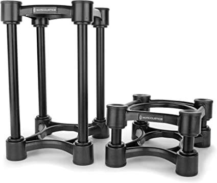 IsoAcoustics Iso-Stand Series Speaker Isolation Stands with Height & Tilt Adjustment: Iso-130 (5.1" x 6”) Pair
