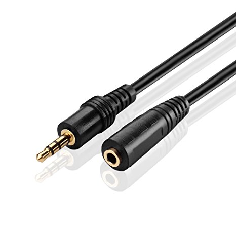 TNP AUX Headphone 3.5mm Extension Cable (30 Feet) - Male to Female Extender Audio Auxiliary Jack Adapter Wire Cord Plug Connector for iPhone iPod iPad, Smartphone Tablet, Home Car Speaker System