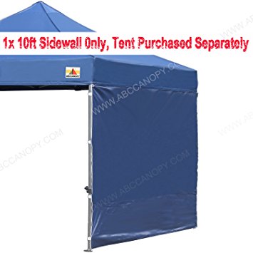 (15 colors)ABCCANOPY 10' Sun Wall for 10'x 10' straight leg pop up canopy Tent, 10' Sidewall kit (1 Panel) with Truss Straps, (navy blue)