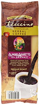 Teeccino Mediterranean Herbal Coffee Almond Amaretto -- 11 oz