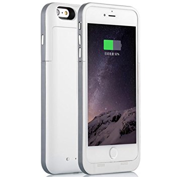 iPhone6/6S Plus Battery Charger Case, Ronten External Battery Case with 6800mAh Battery Power Bank Cases for iPhone 6/6S Plus (White)