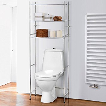 Tatkraft Roomy Space Saver Bathroom WC Shelves Over Toilet Washing Machine 61X27X170H cm