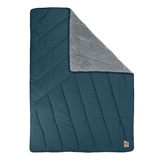 Klymit Homestead Cabin Comforter Packable Camping Blanket, Blue