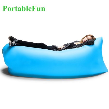 Air Sleeping Bag,PortableFun® Outdoor Inflatable Lounger Air Sofa,Couch,Inflates in Seconds,Hangout as Lounge Chair.