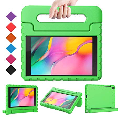 BMOUO Kids Case for Samsung Galaxy Tab A 8.0 2019 SM-T290/T295, Galaxy Tab A 8.0 Case 2019, Shockproof Light Weight Protective Handle Stand Case for Galaxy Tab A 8.0 Inch 2019 Without S Pen - Green