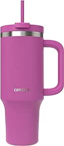 Contigo Streeterville Tumbler, 40 oz (1.18 L), Insulated Stainless Steel Water Bottle with Straw and Leak-Proof Lid, Galactic Pink