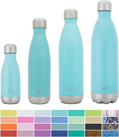 Simple Modern 500ml Wave Water Bottle - Vacuum Insulated Double-Walled 18/8 Stainless Steel Hydro Camelbak Swell Flask - Rock Candy Blue