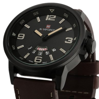 Readeel Men's M3048K Army Military Analog Japanese Quartz Brown Leather Watch