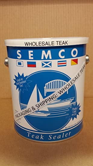 WholesaleTeak Semco Teak Sealer 1 Gallon Classic Brown Sealant Protector - Classic Brown Finish-Packaged & Shipped WHAXSMB