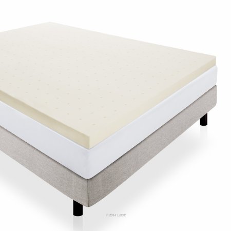 LUCID 3 Inch Ventilated Memory Foam Mattress Topper 3-Year Warranty - Full