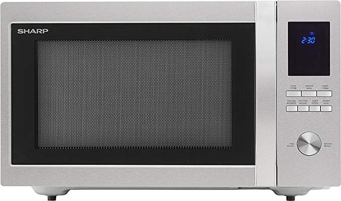 Sharp - 1.6 Cu. Ft. Family-Size Microwave - Stainless steel