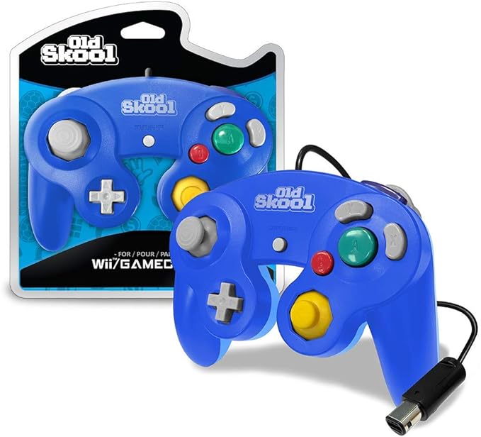 Blue Wired GameCube Controller [Old Skool]