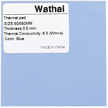 Wathai Soft Thermal Pads 50 x 50 x 0.5 mm 6.0 W/mk for All CPU Coolers