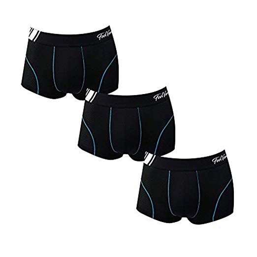 Feelvery Men's Advanced Cool Mesh Air Ventilation Ultra Comfort Fit Active Performance Boxer Briefs Underwear