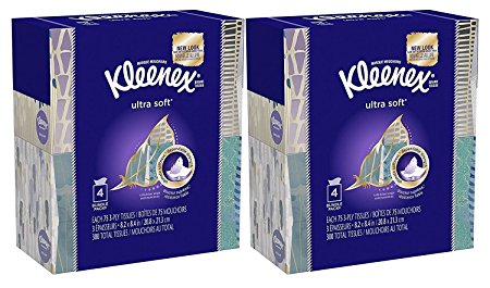 Kleenex Ultra Soft & Strong Facial Tissues, (Pack of 8)  (Packaging may vary)