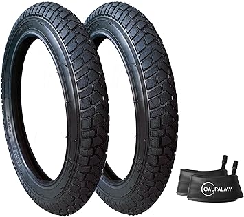 (2 Sets) 14"/16" Kids Bike Replacement Tires and Inner Tubes - Fits 1.75/1.95/2.125 and Most Kids Bikes Like RoyalBaby, Joystar, and Dynacraft - Made from BPA/Latex Free Premium-Quality Butyl Rubber