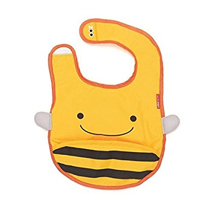 Skip Hop Zoo Infant and Toddler Tuck-Away Bib, Brooklyn Bee, Multi