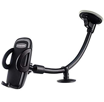 EXSHOW Car Mount,Universal Windshield Dashboard Long Arm Car Phone Mount Holder for iPhone 7/6S/6 Plus/5S/5, Samsung Galaxy S6 S5, Nexus 5X/6P, LG, HTC and All Smartphones 3.5-6 inch(Black)